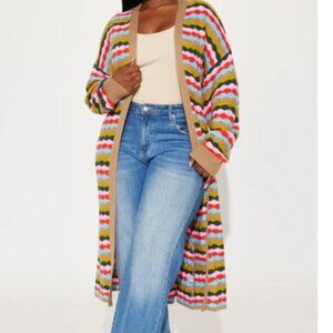 NWT Multi Colored Long Oversized Sweater